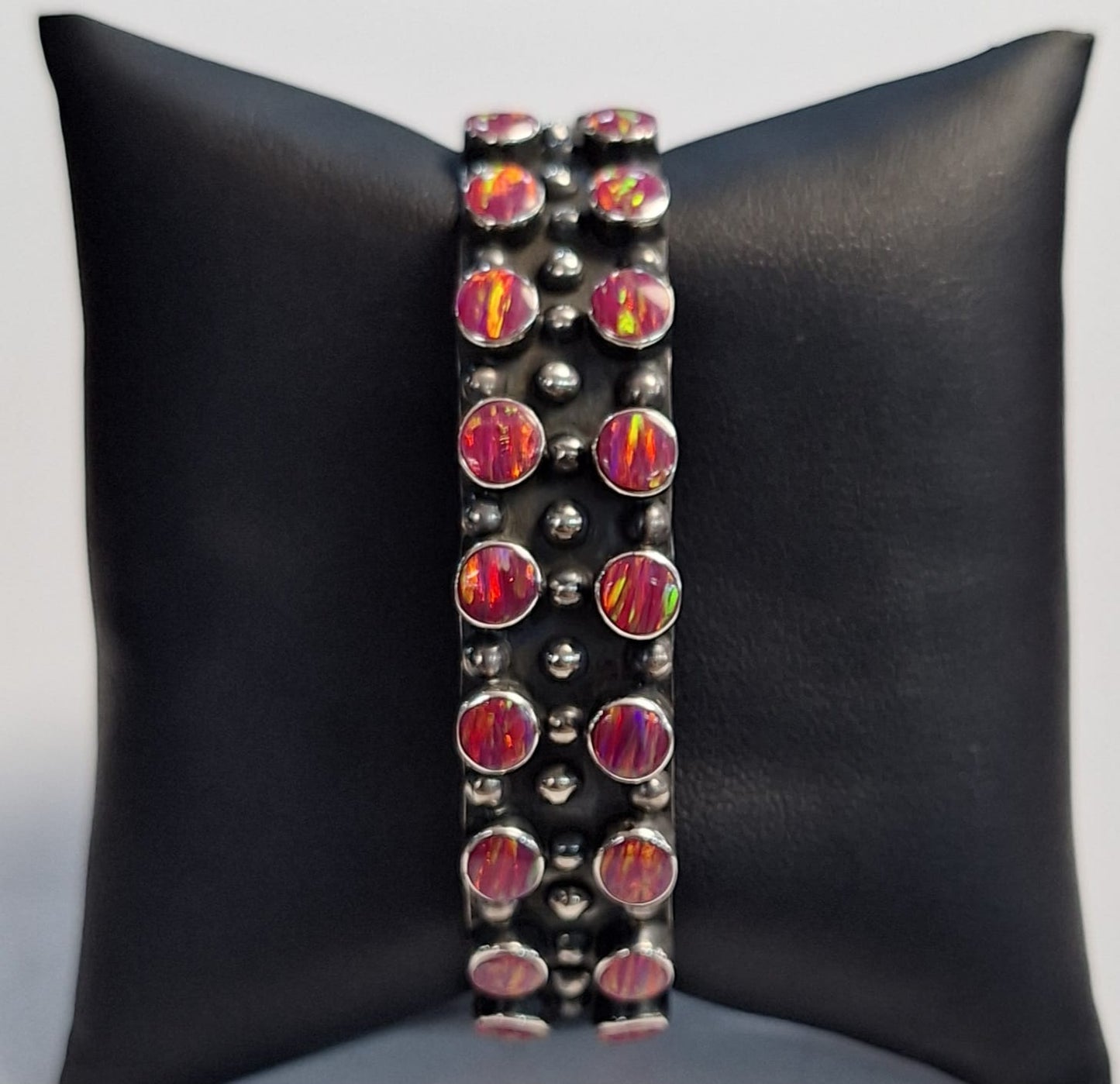 BRAZALETE CON OPALO EN PLATA LEY 950
