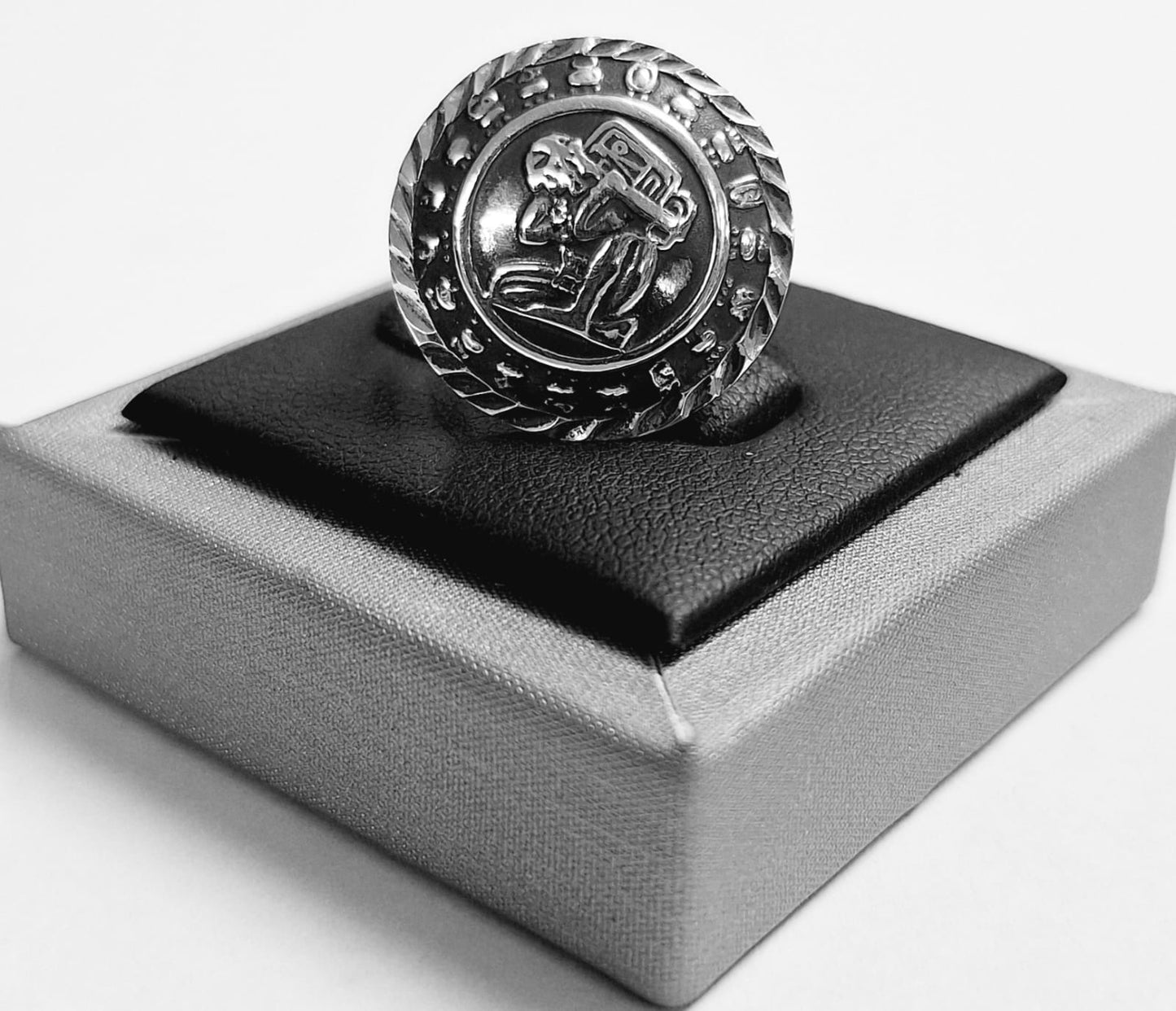 ANILLO CALENDARIO MAYA PLATA 950