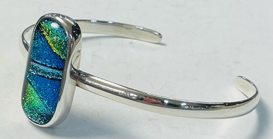 BRAZALETE CON DICROICO EN PLATA LEY 925