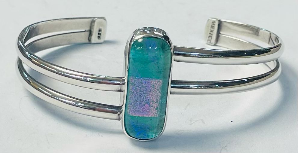 BRAZALETE CON DICROICO EN PLATA LEY 925