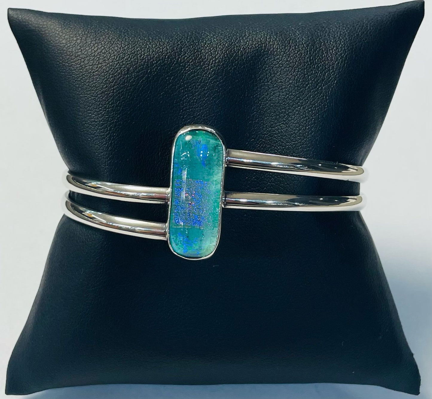BRAZALETE CON DICROICO EN PLATA LEY 925