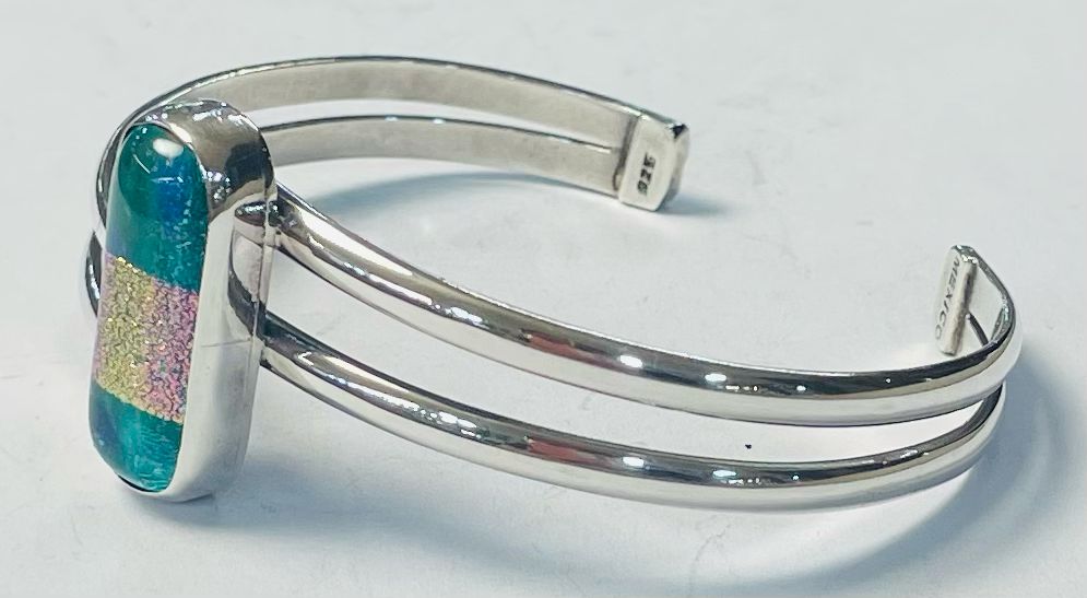 BRAZALETE CON DICROICO EN PLATA LEY 925