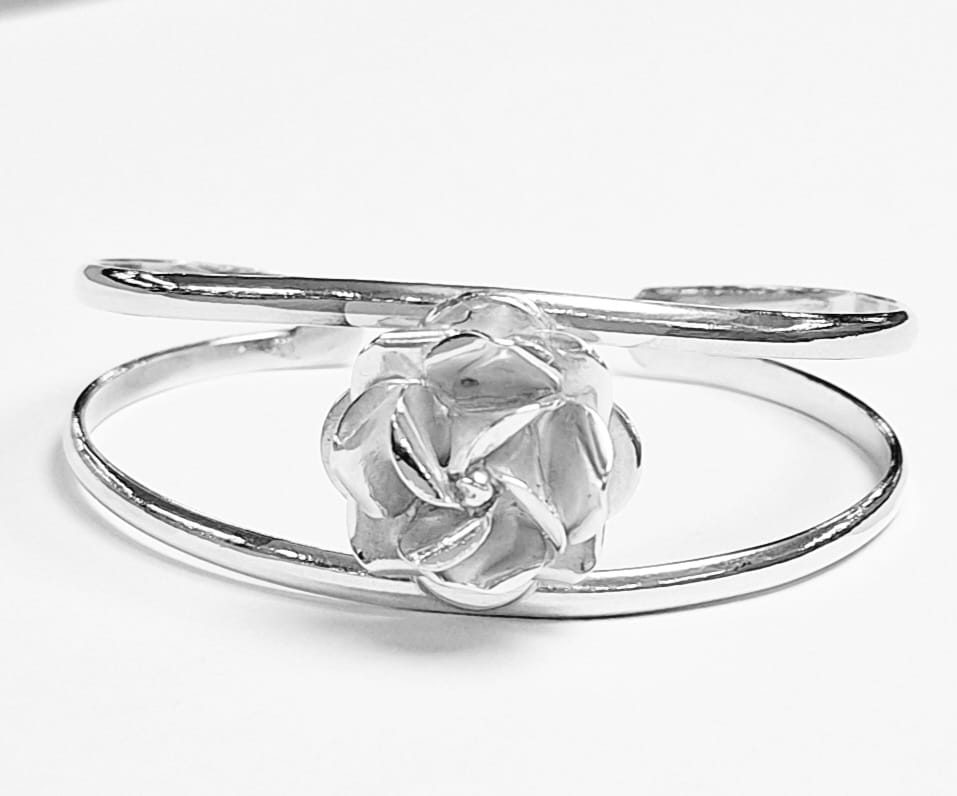 BRAZALETE ROSA EN PLATA LEY 925