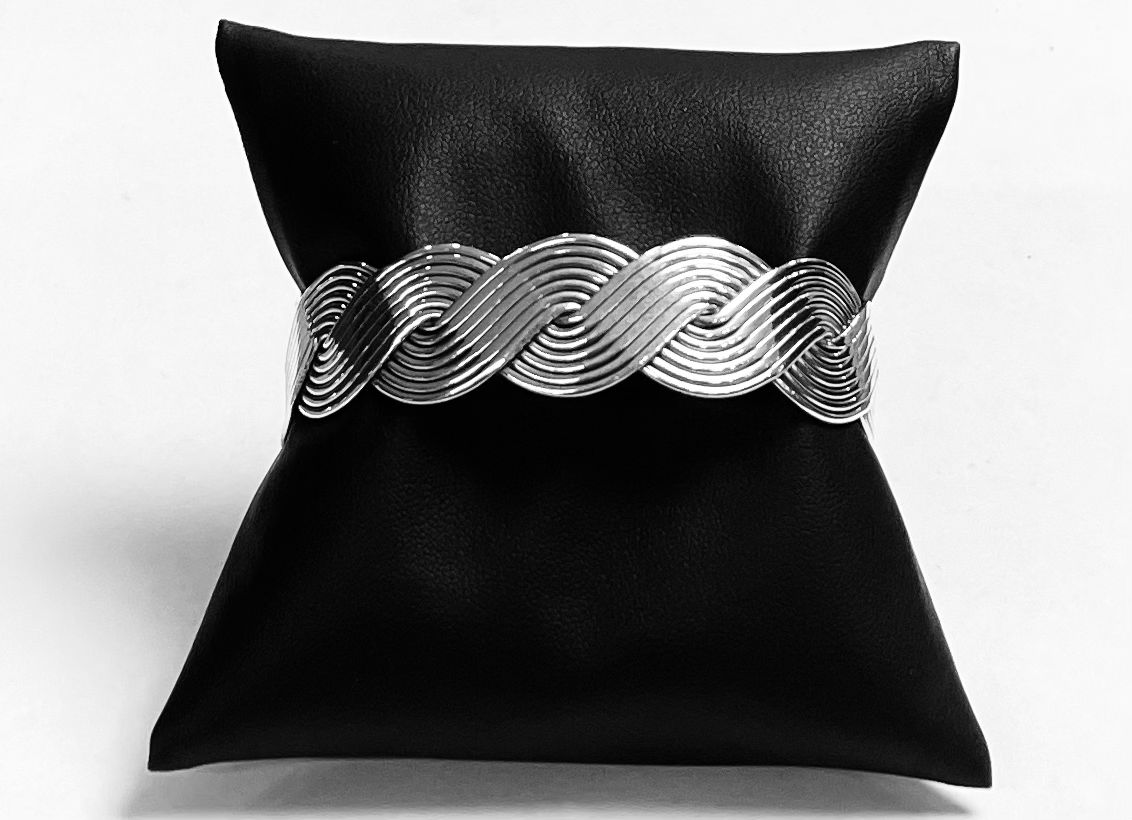 BRAZALETE TEJIDO EN PLATA LEY 925