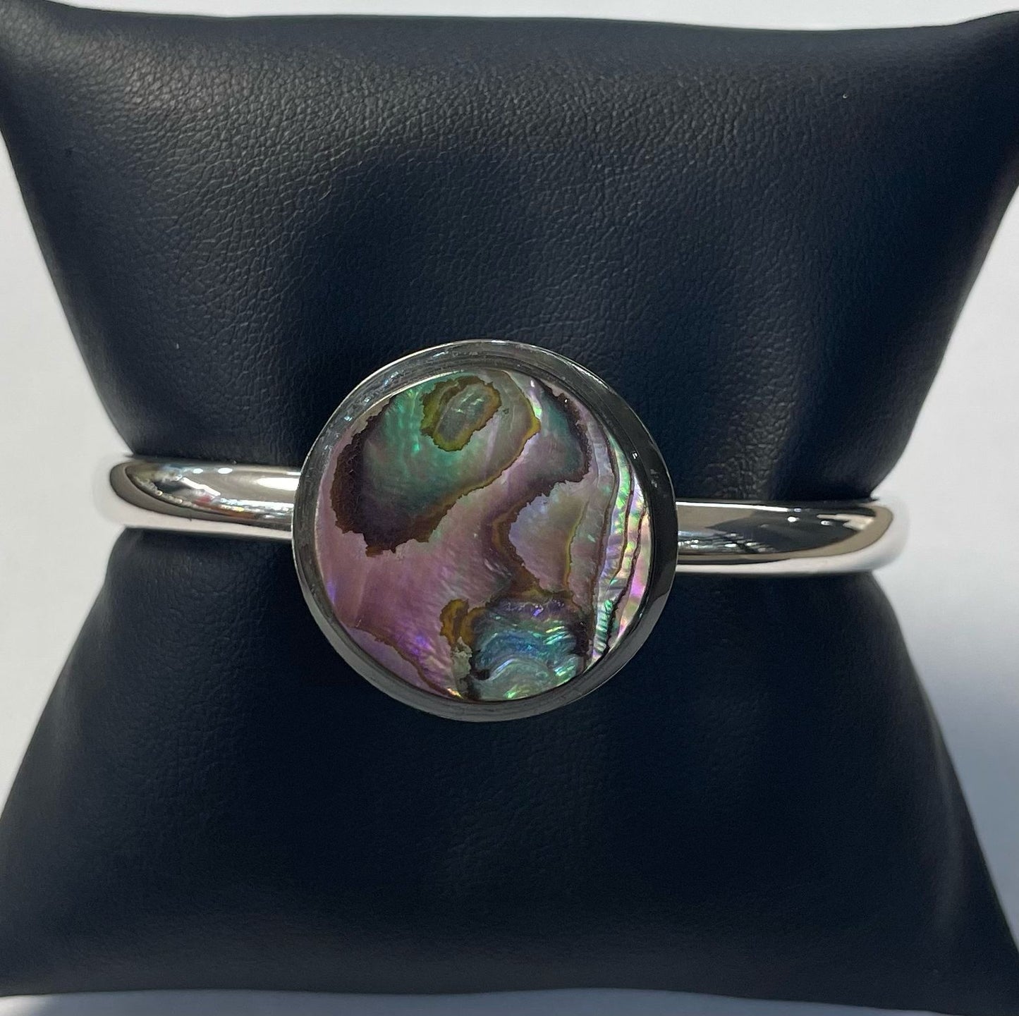 BRAZALETE CON CONCHA ABULON EN PLATA LEY 925
