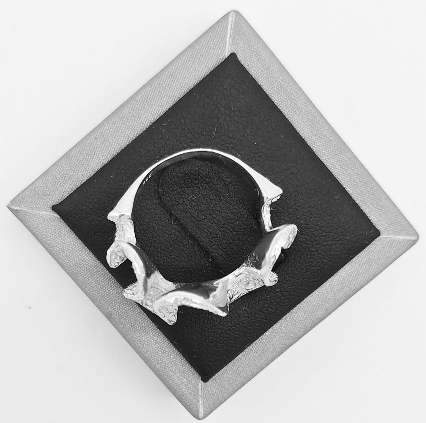 ANILLO DIAMANTADA PLATA LEY 925