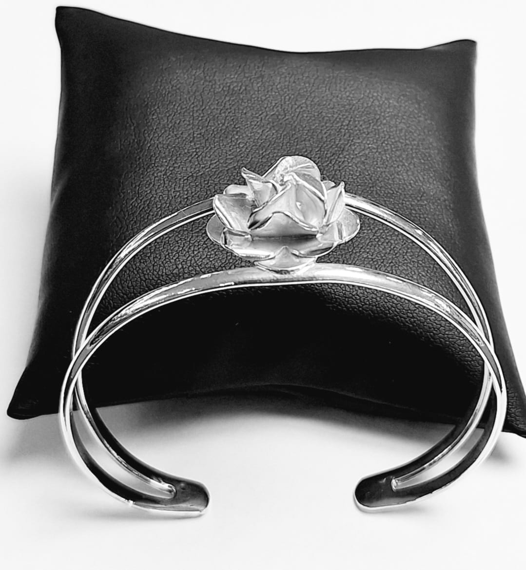 BRAZALETE ROSA EN PLATA LEY 925