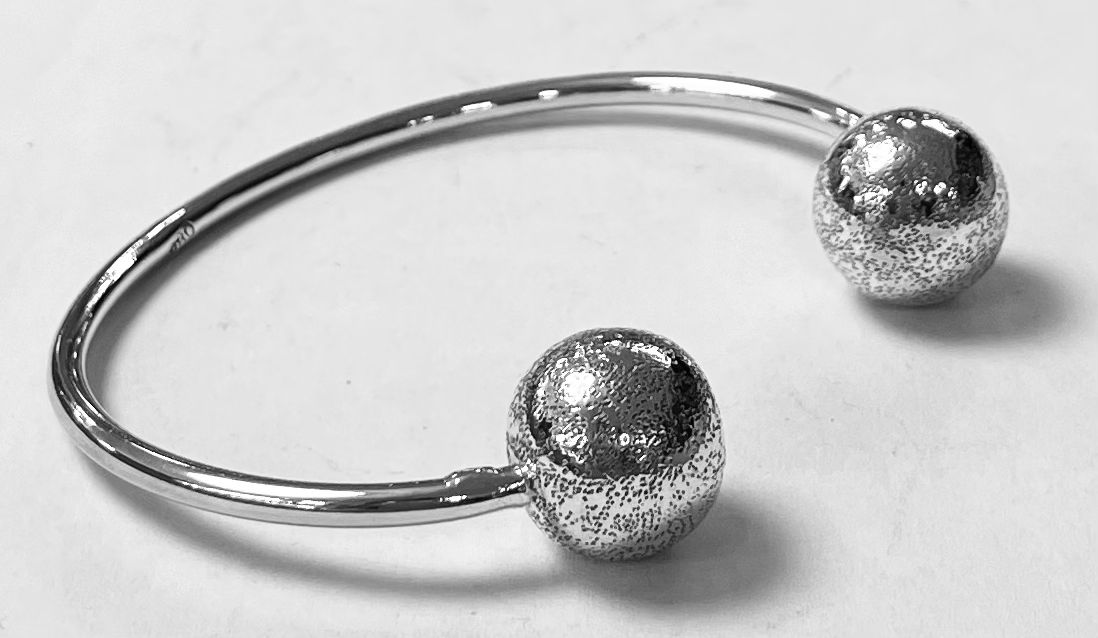 BRAZALETE OPTIMA DIAMANTADO EN PLATA LEY 925