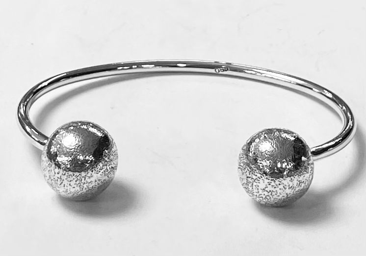 BRAZALETE OPTIMA DIAMANTADO EN PLATA LEY 925