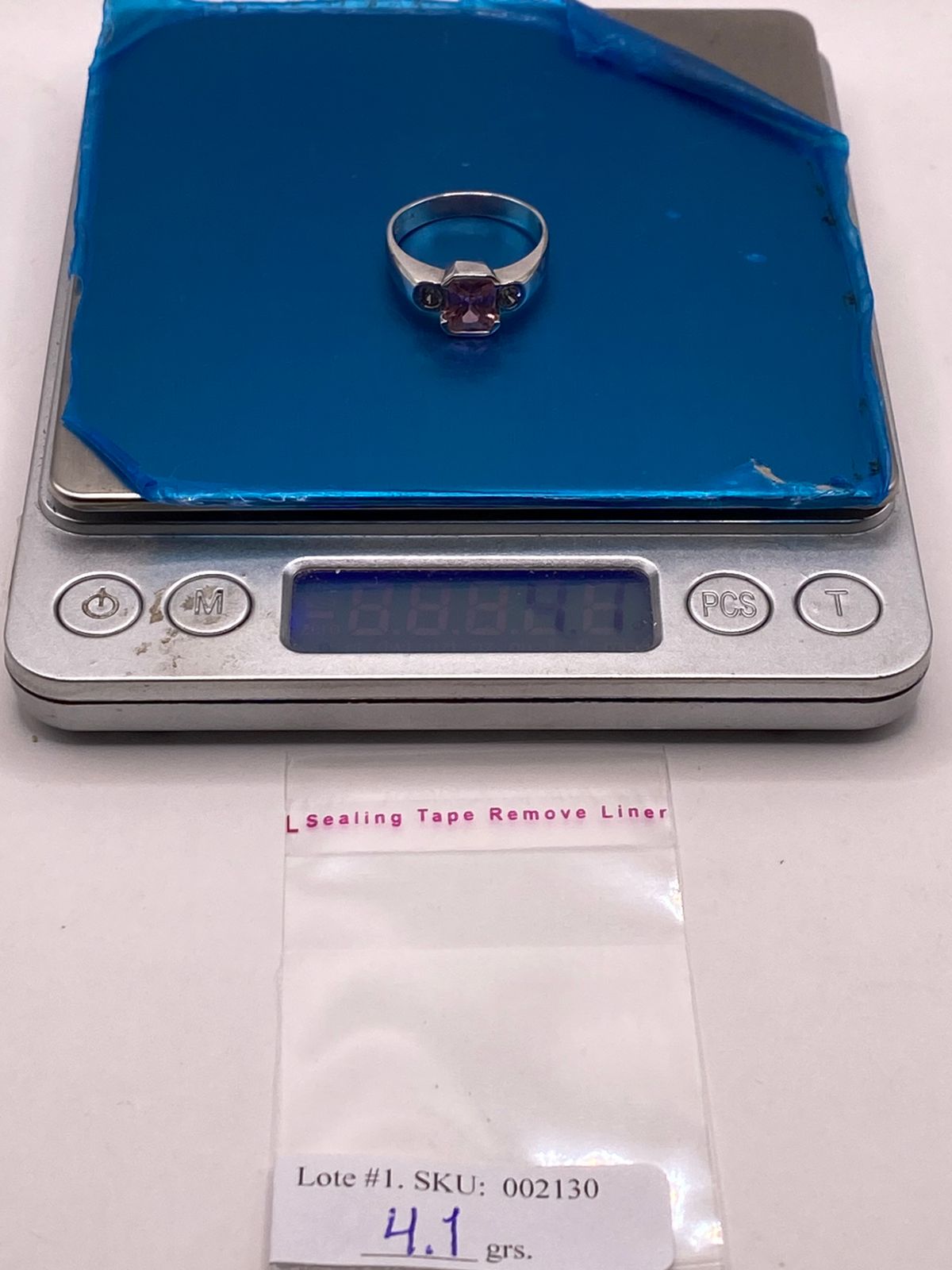 Anillo Elegante con Zirconia Rosa en Plata Ley 925
