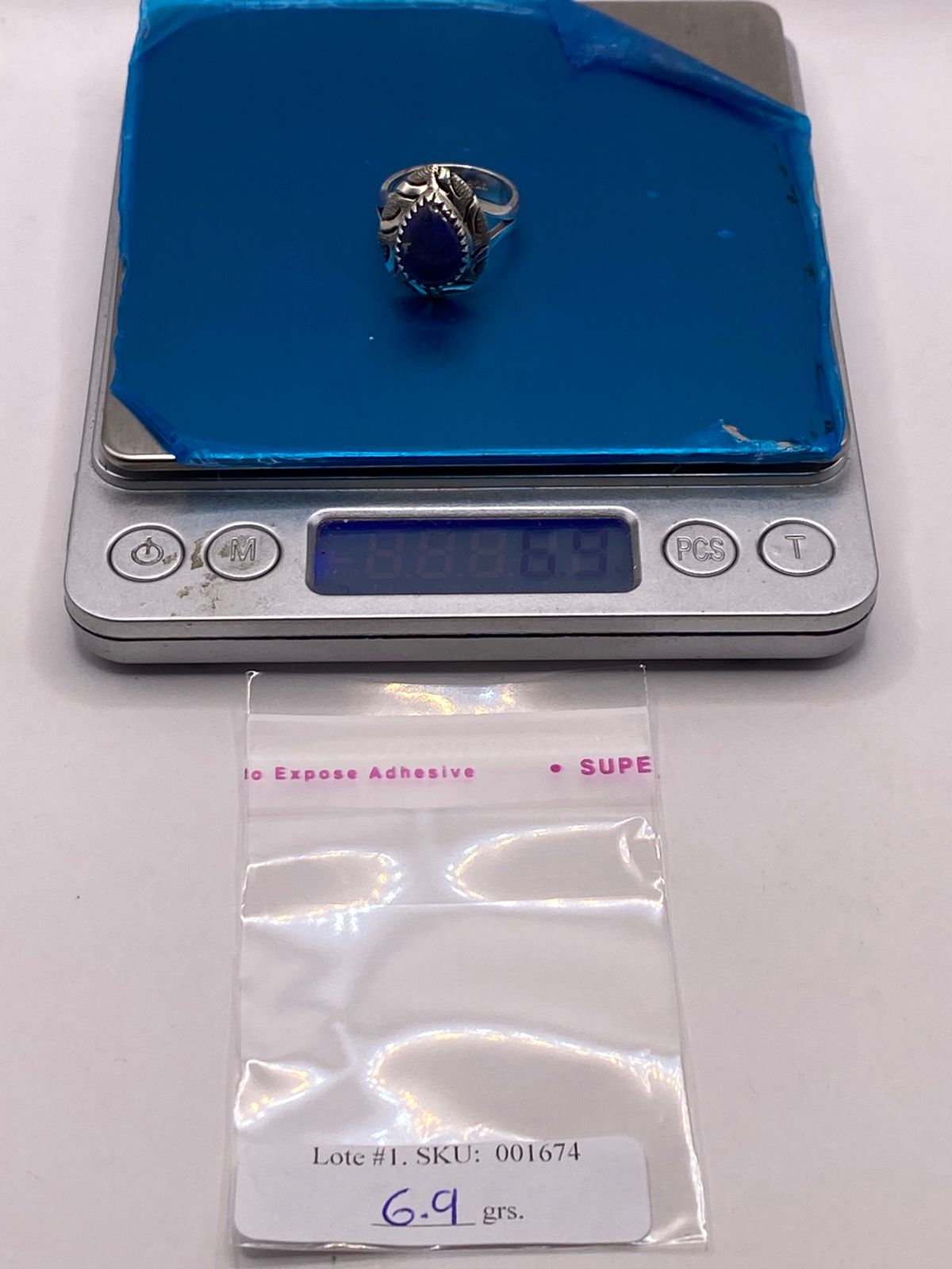ANILLO DE PLATA LEY 925 CON LAPISLÁZULI