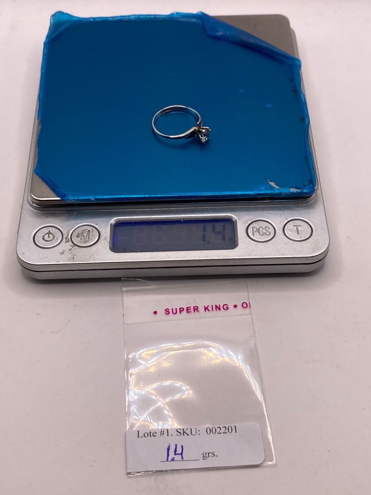 Anillo Solitario de Zirconia Blanca en Plata Ley 925