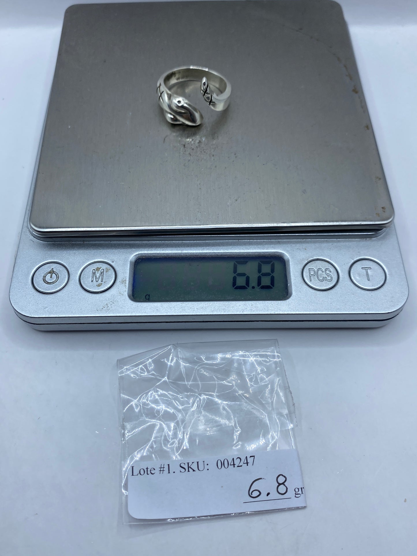 Anillo Ajustable Plata .925 Pulido Minimalista — foto 6