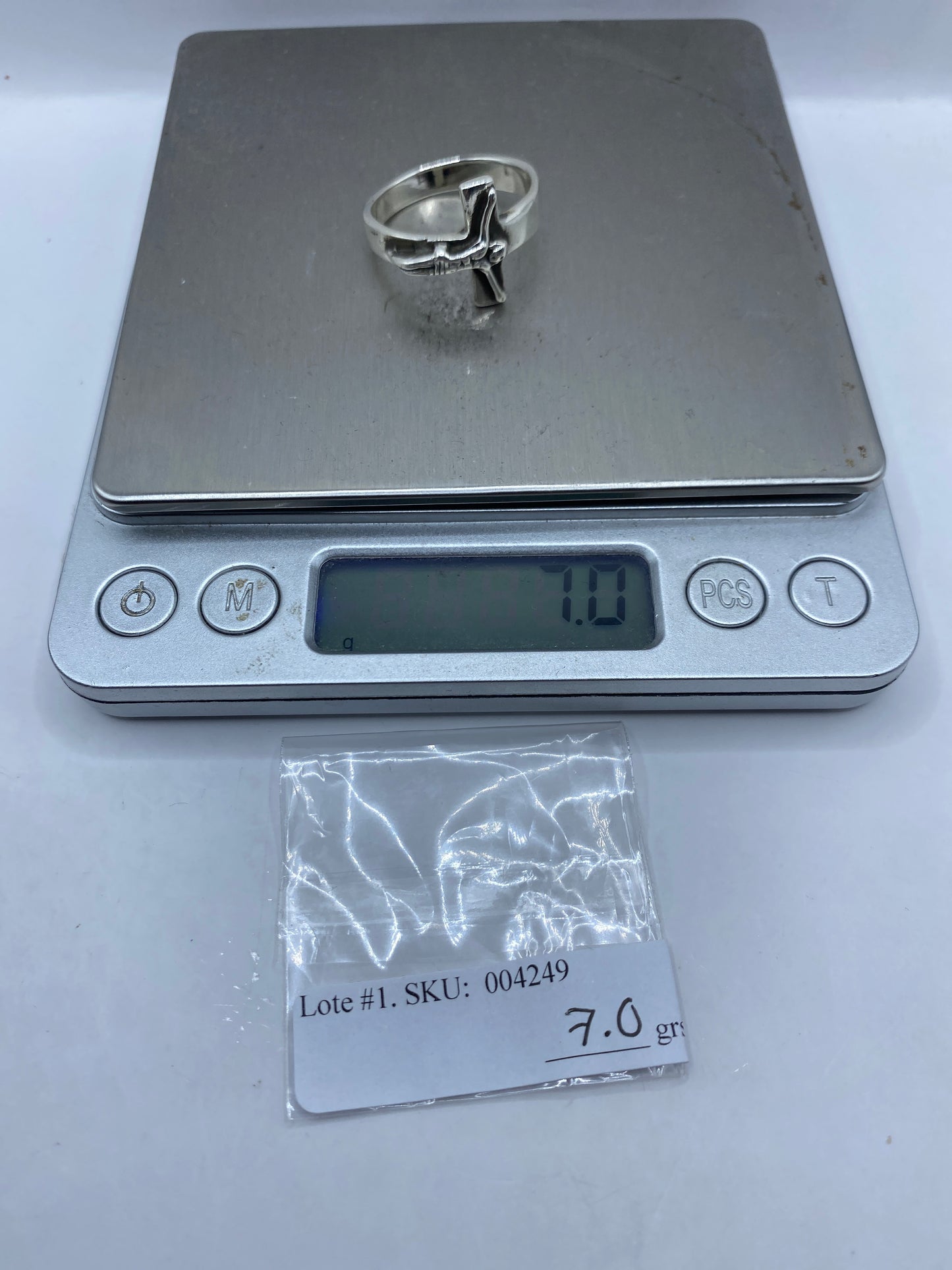 Anillo Cruz Religiosa Plata .925 — Talla 12 — foto 6