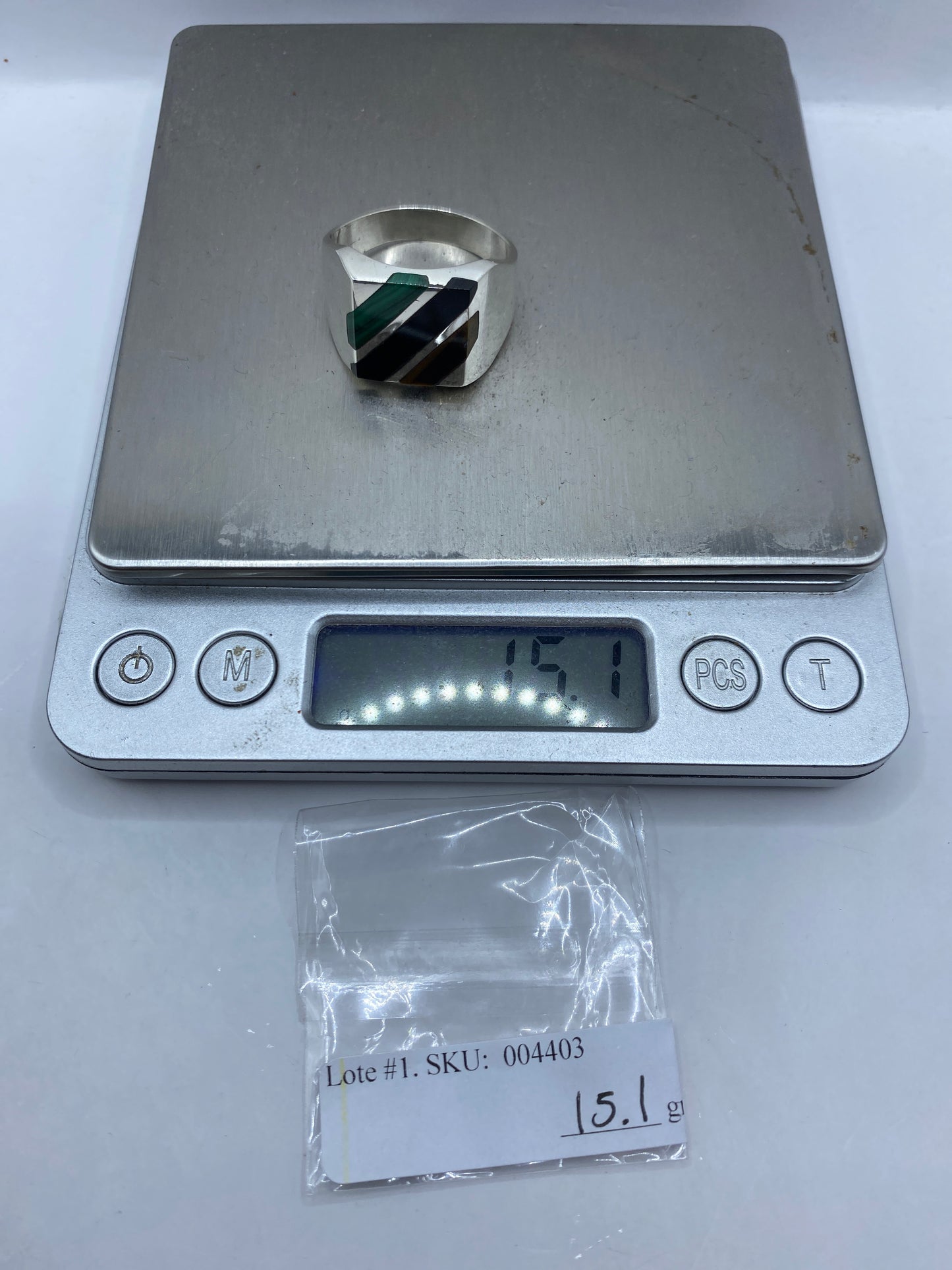 Anillo de Plata con Malaquita Verde — Taxco .925 — foto 6