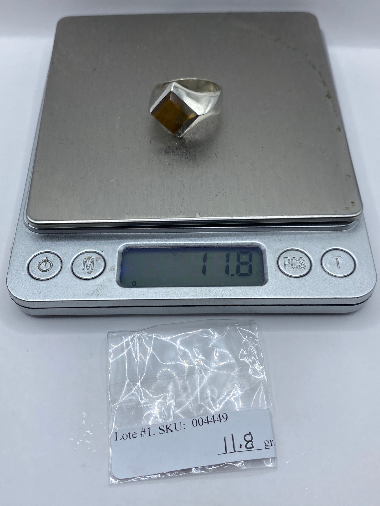 Anillo de Plata Engastado con Piedra Cafe — Taxco .925 — foto 6
