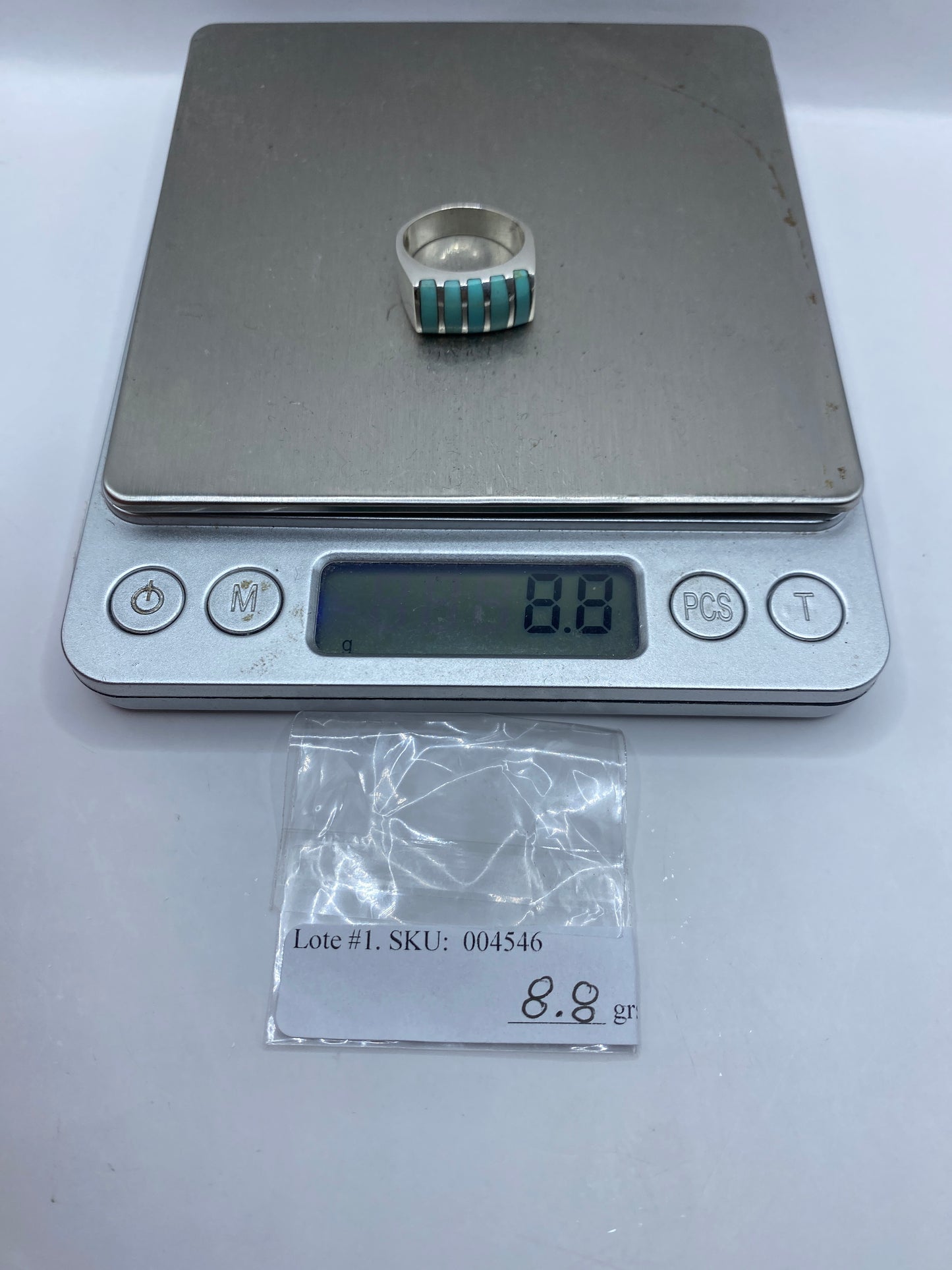 Anillo de Plata Turquesa Azul Cielo — Taxco .925 — foto 6