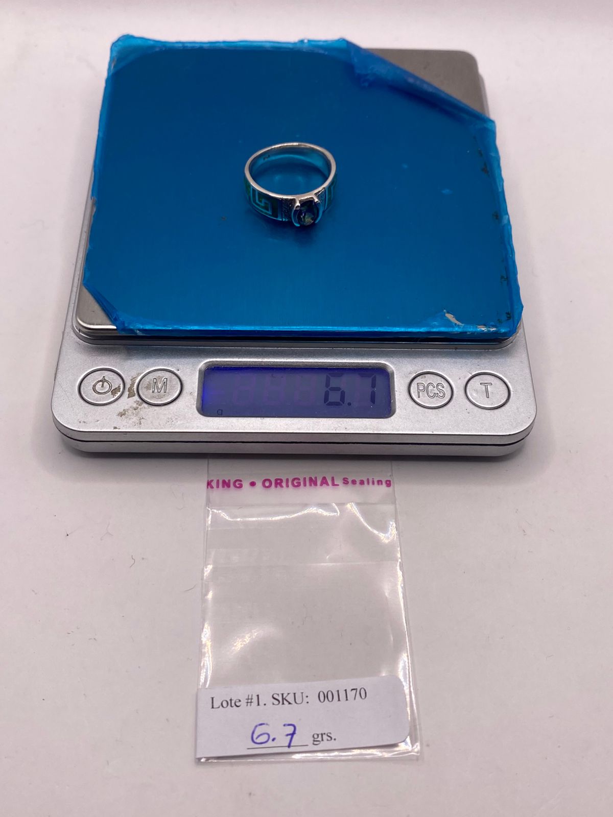 💎 Anillo Artesanal de Plata 950 con Ópalo de Fuego y Zirconia