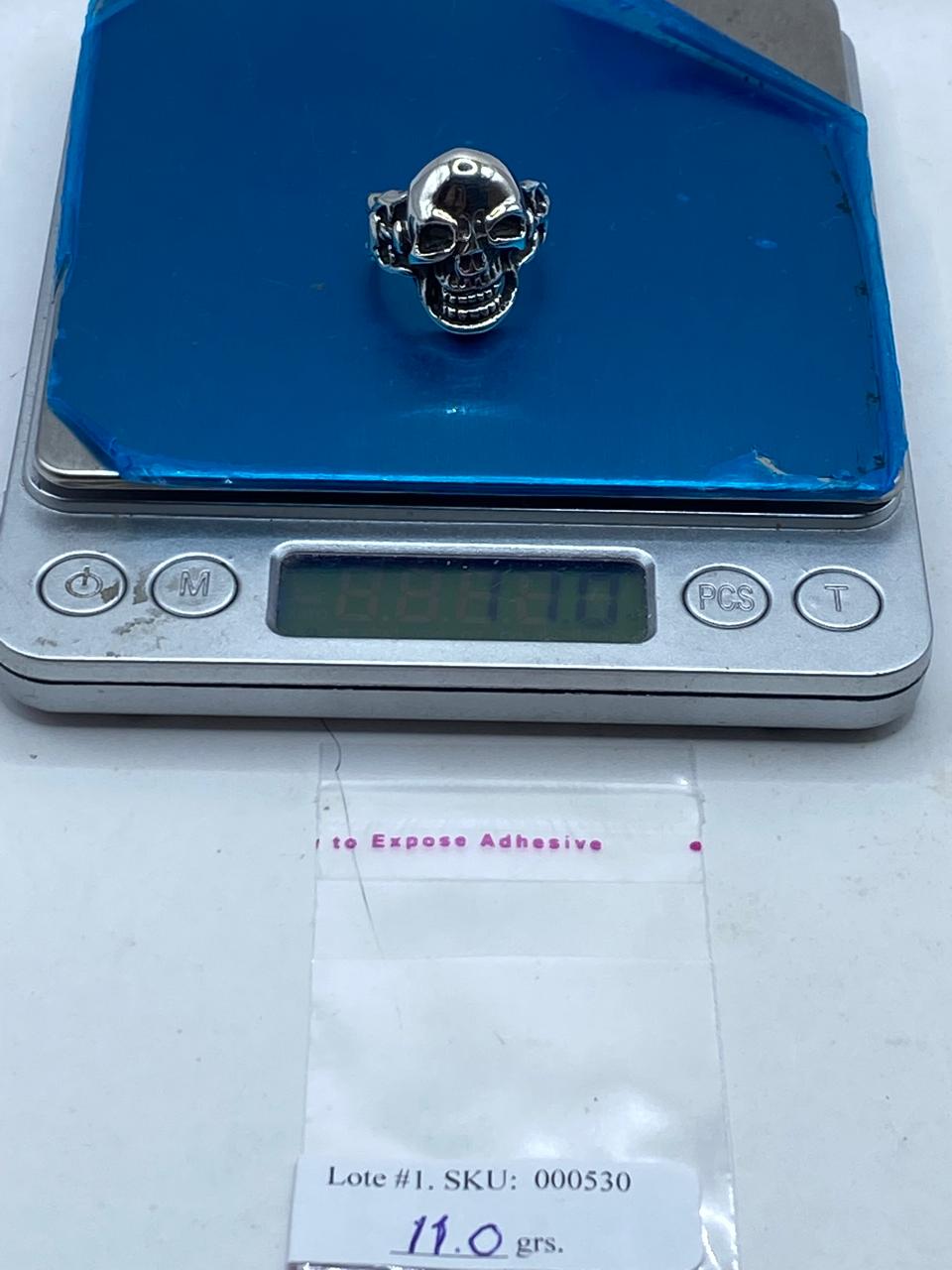 Anillo Calavera en Plata .925 ā DiseƱo Biker Rockero, peso en gramos (bĆ”scula)