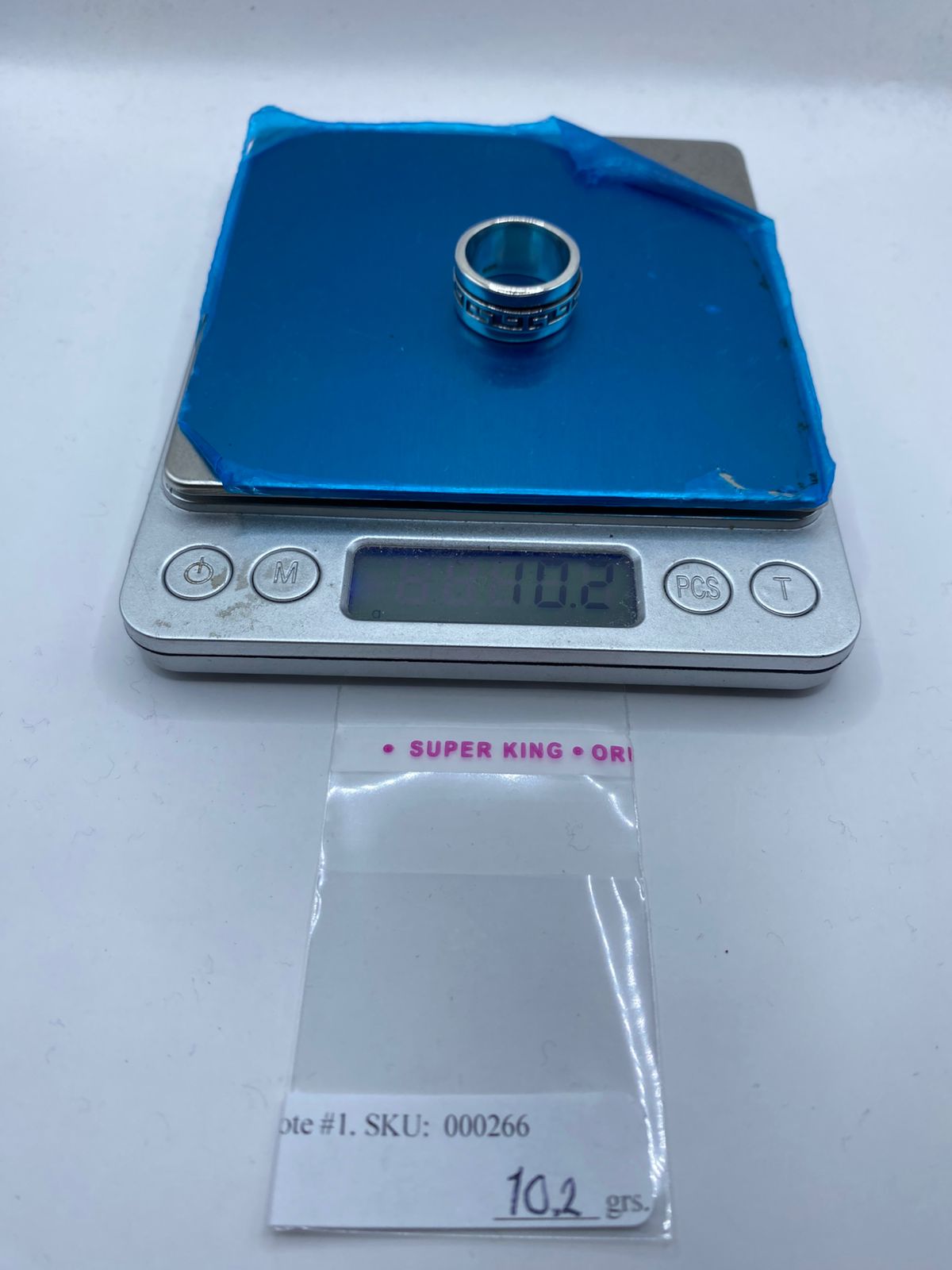 Anillo Giratorio de Plata 925 con Diseño Greca Clásica