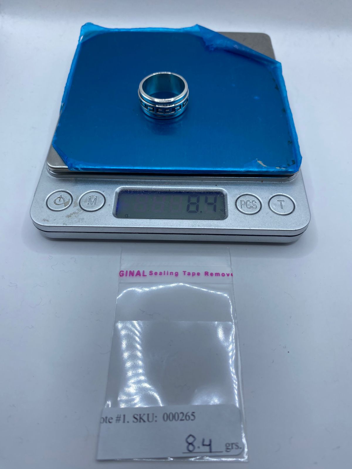 🔁 Anillo Giratorio de Plata 925 con Diseño Greca Clásica