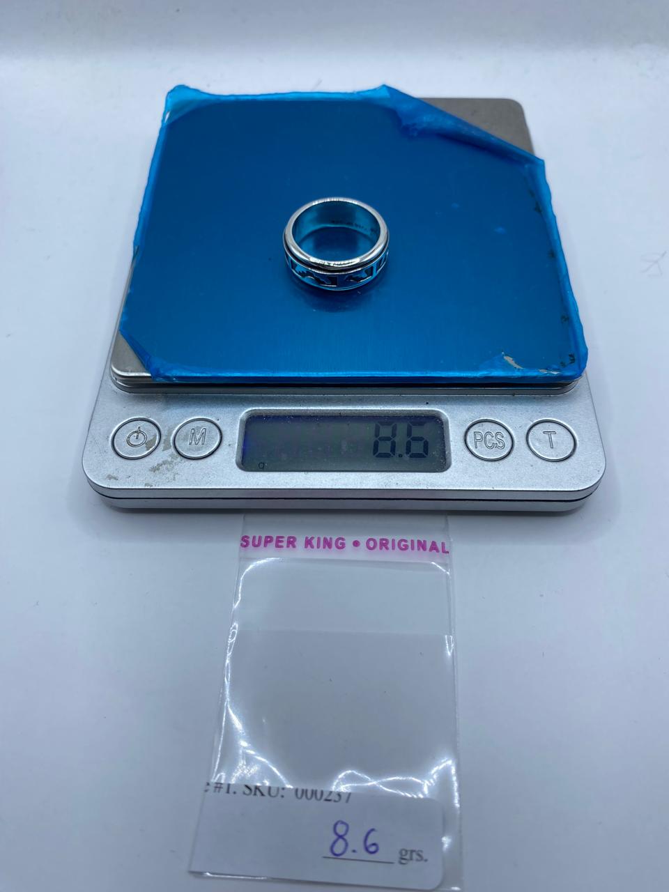 💍 Anillo Giratorio de Plata 925 con Diseño Geométrico Abstracto