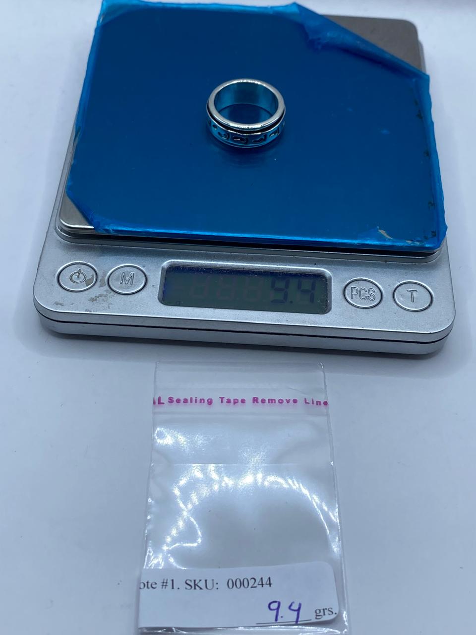 💍 Anillo Giratorio de Plata 925 con Huellas