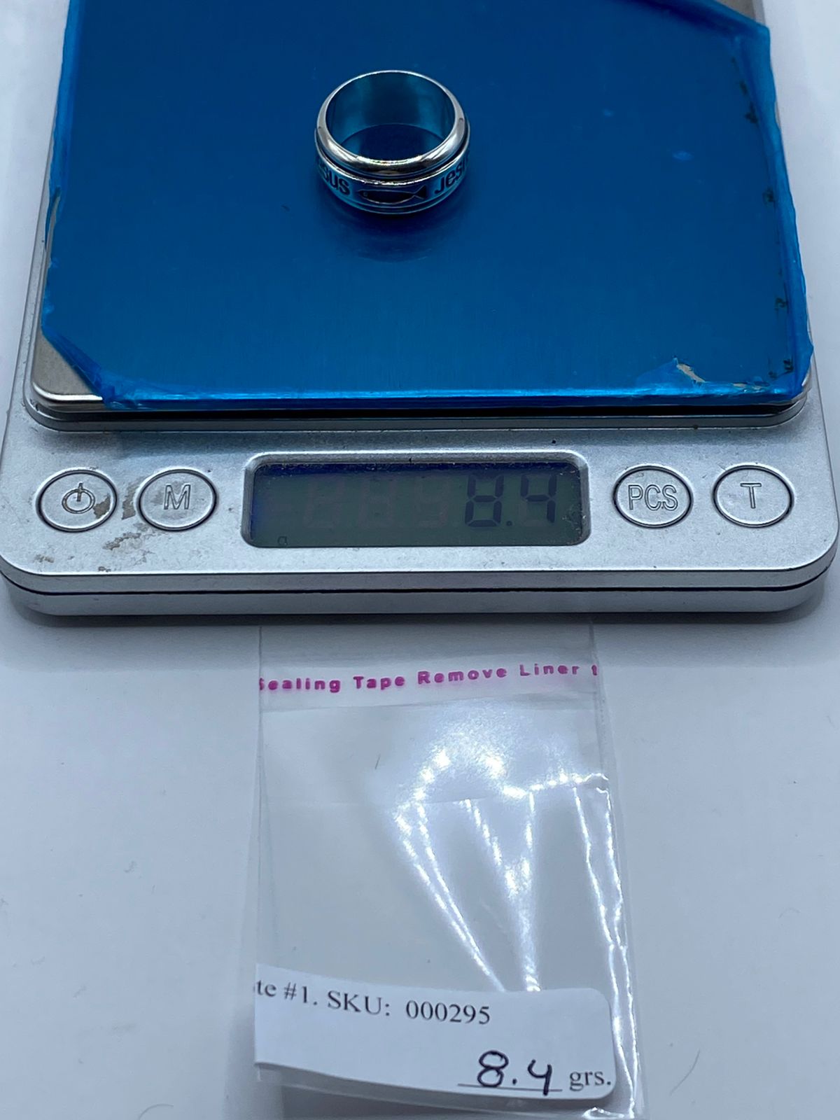 ✝️💍 Anillo Giratorio de Plata 925 “Jesús” con Símbolos Cristianos