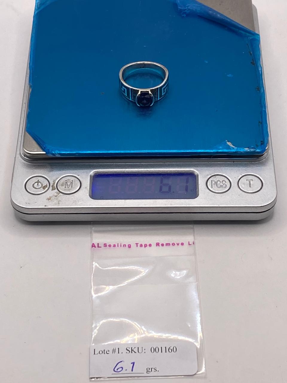 Anillo de Greca con Ópalo de Fuego y Zirconia en Plata .950