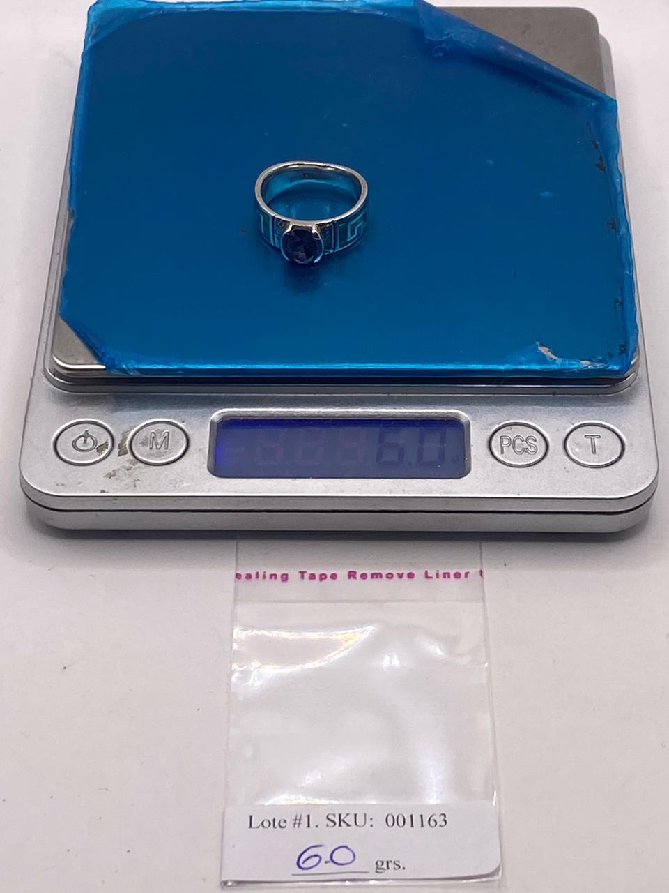Anillo de Greca con Ópalo de Fuego y Zirconia en Plata .950
