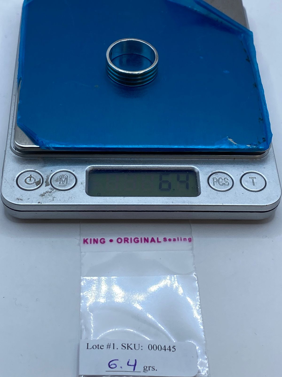 Anillo Líneas Eternas de Plata .925 con Malaquita