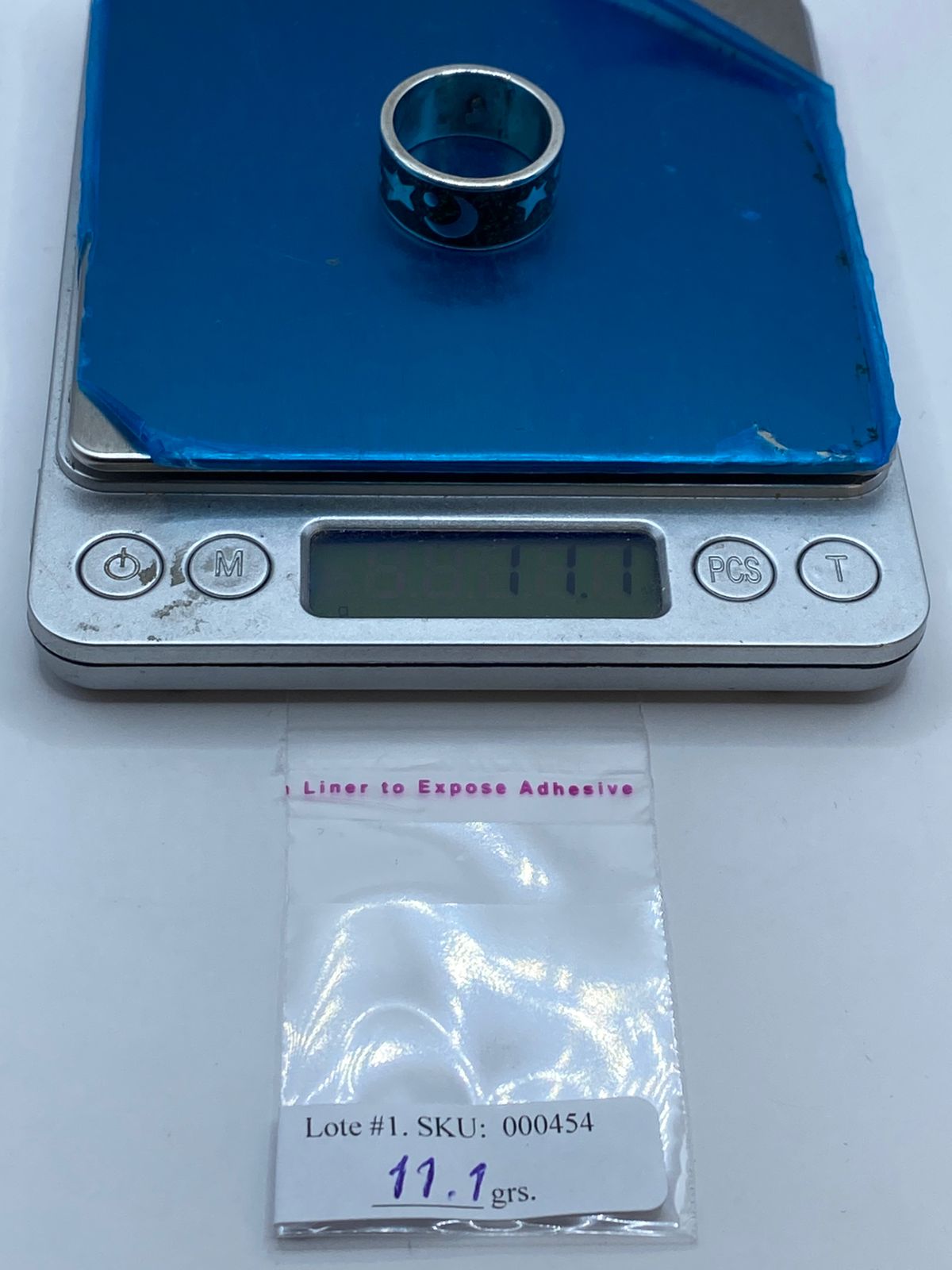 🌙⭐ Anillo de Malaquita con Diseño Luna y Estrellas en Plata .925