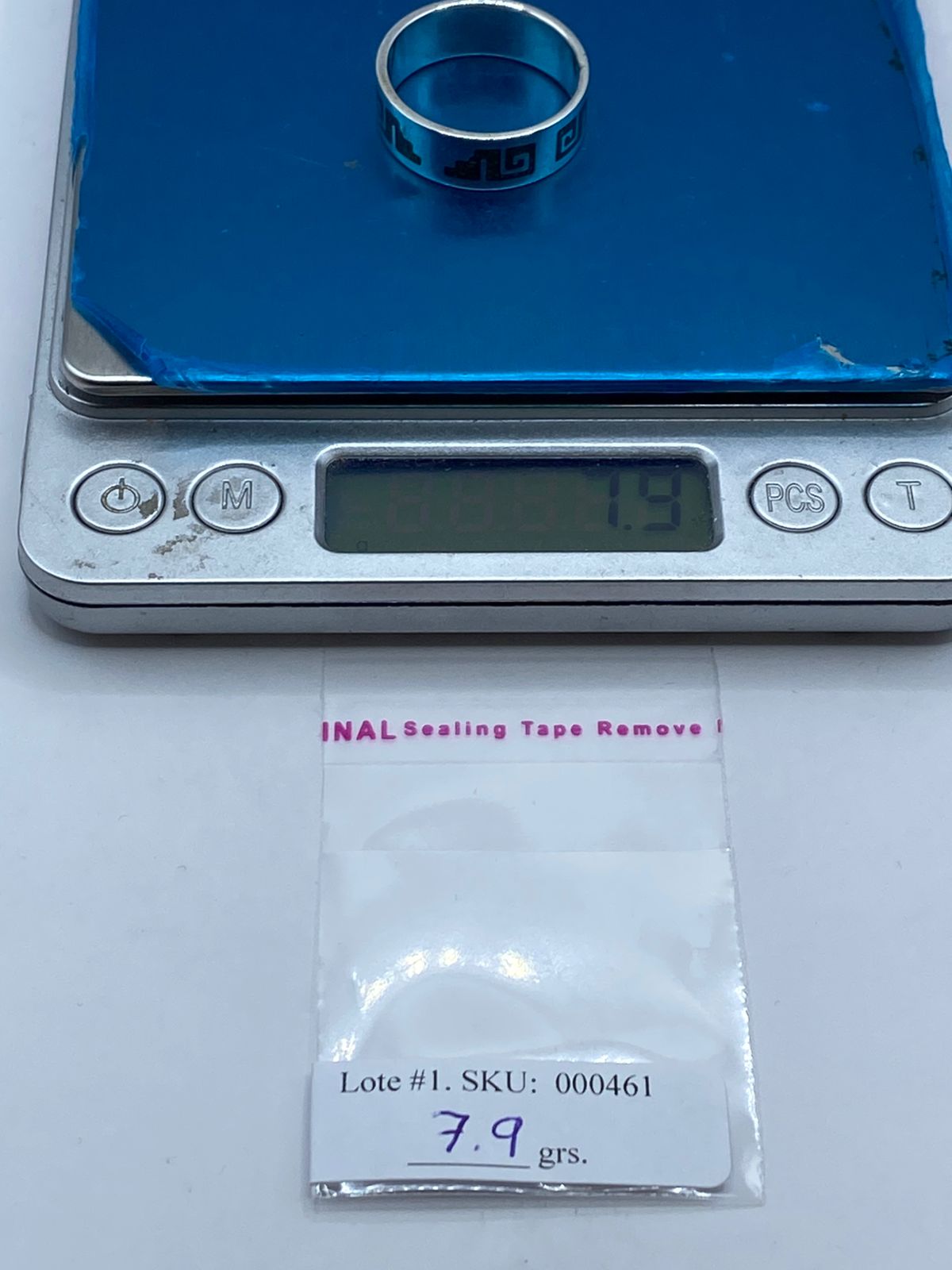 Anillo de Malaquita con Greca Espiral Calada en Plata .925