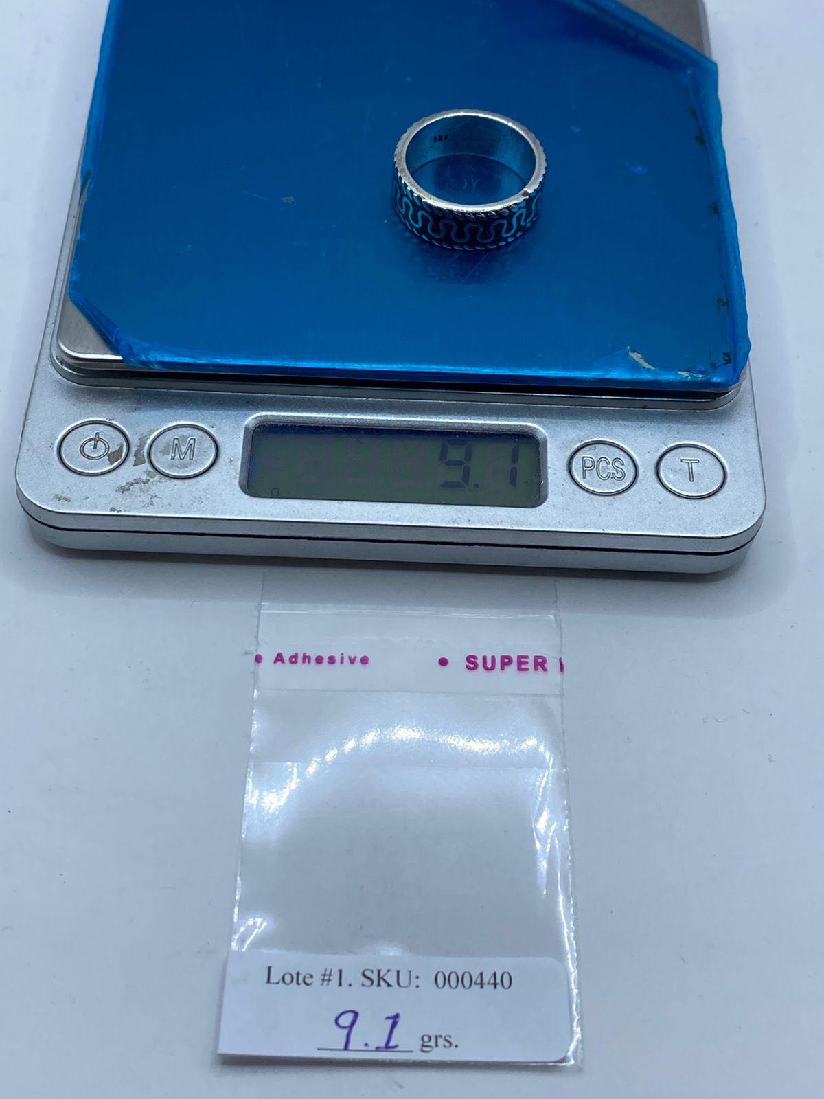 Anillo Ondas Ancestrales en Plata .925 con Malaquita