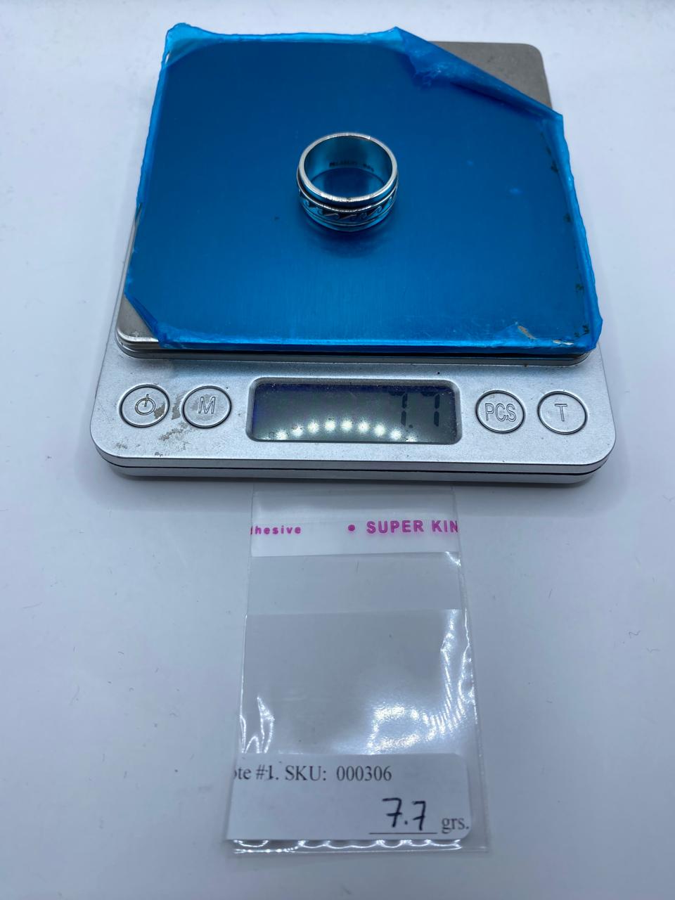 🌊 Anillo Spinner Olas Estilizadas en Plata .925