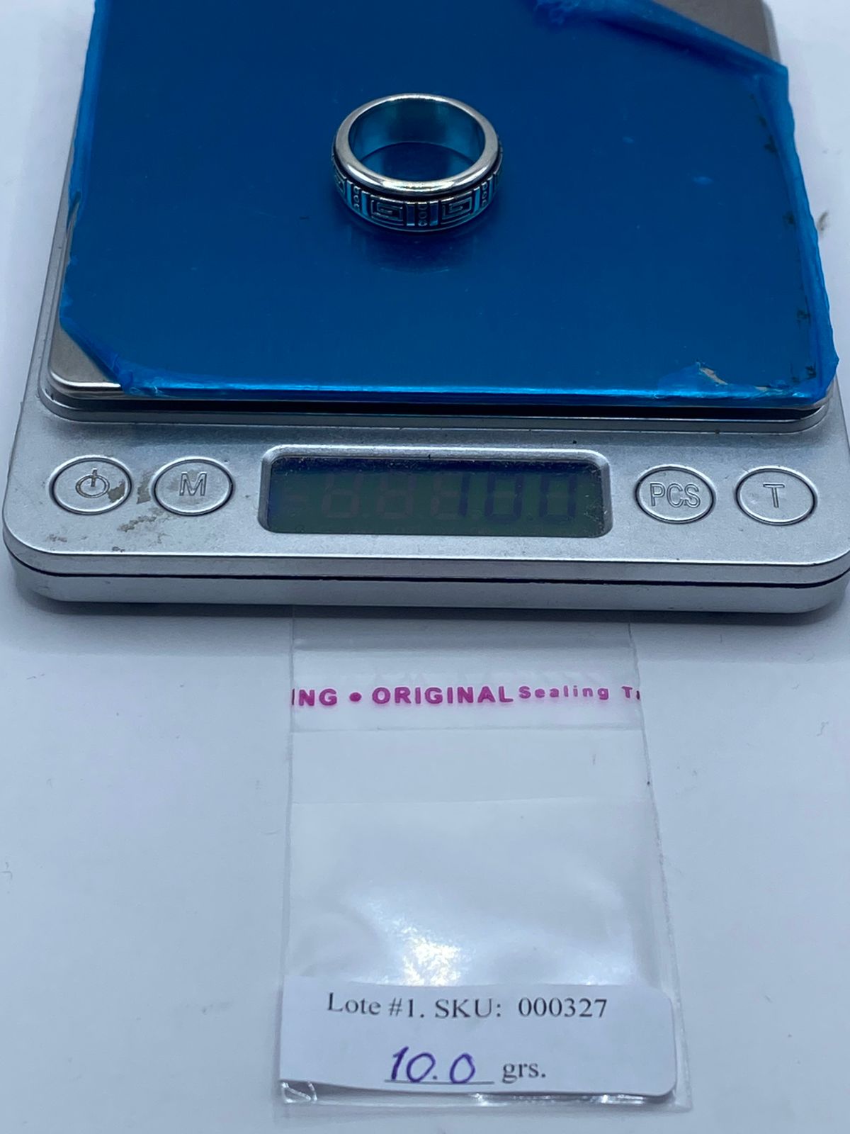 🏛️💍 Anillo Spinner de Plata .925 con Diseño Greca Geométrica