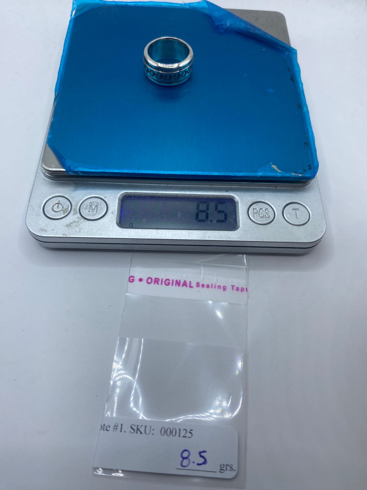 🌊 Anillo Giratorio Olas Grabadas – Plata Ley 9.27