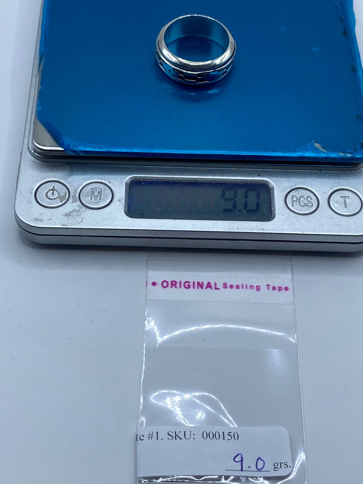 💍 Anillo de Plata 925 con Diseño Geométrico en Relieve