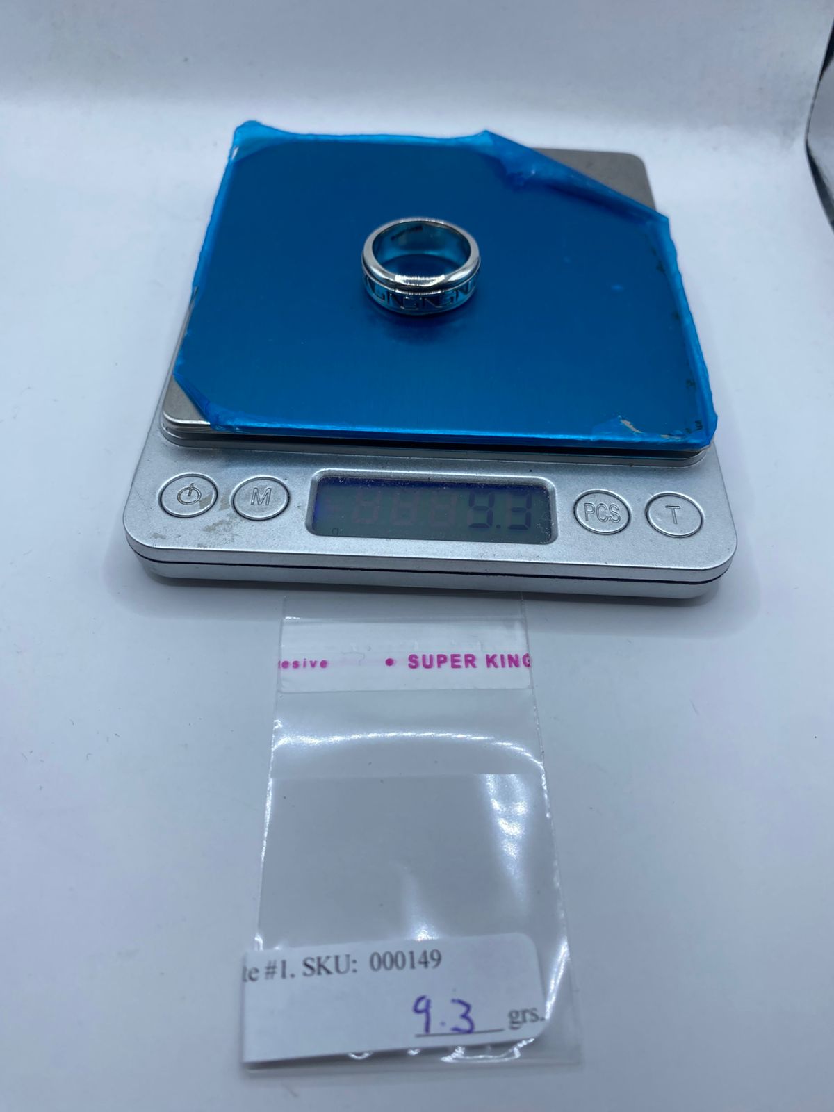 💍 Anillo de Plata 925 con Greca Geométrica Continua