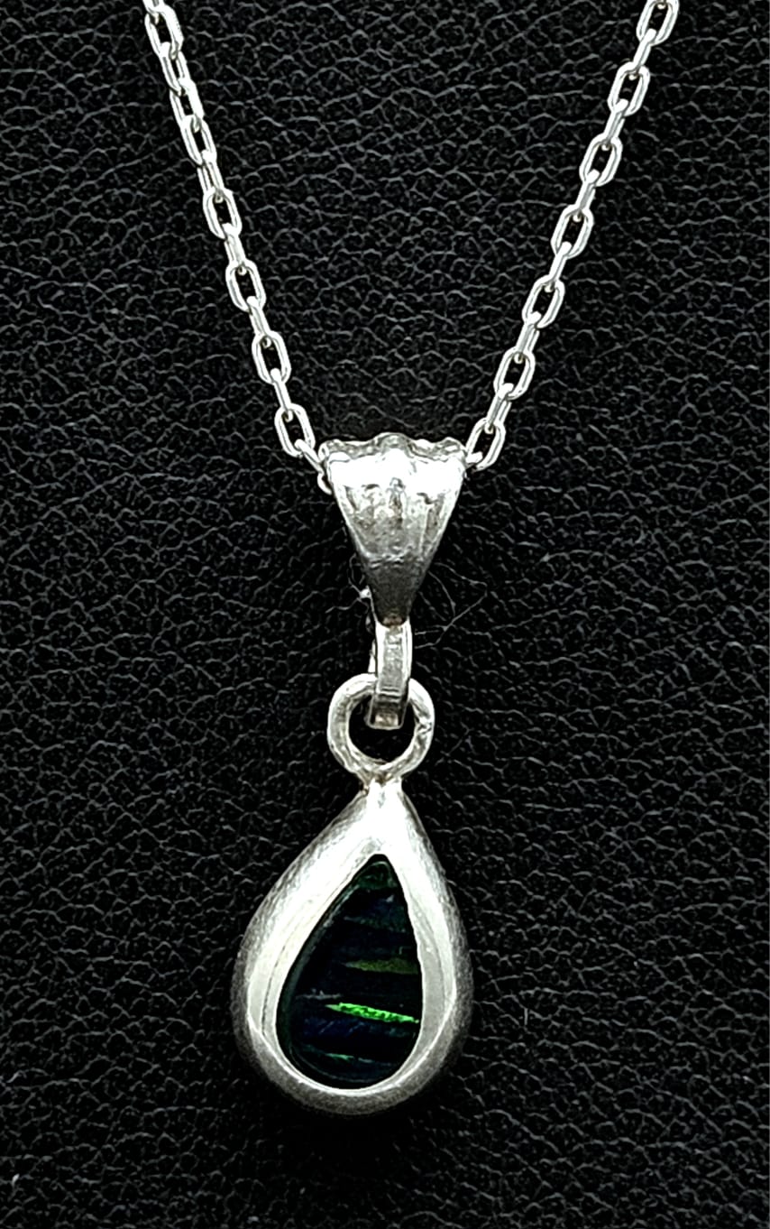DIJE PLATA LEY 925, GOTA OPALO