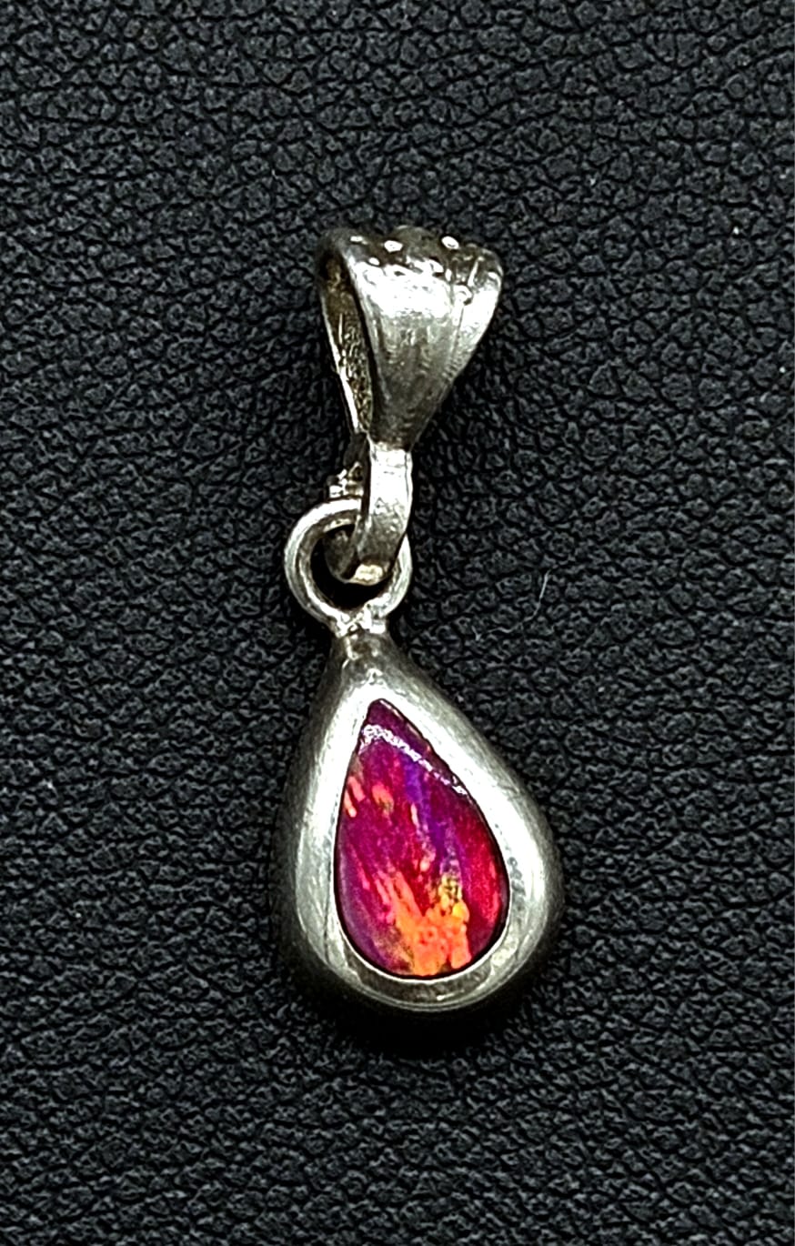 DIJE PLATA LEY 925 , GOTA OPALO