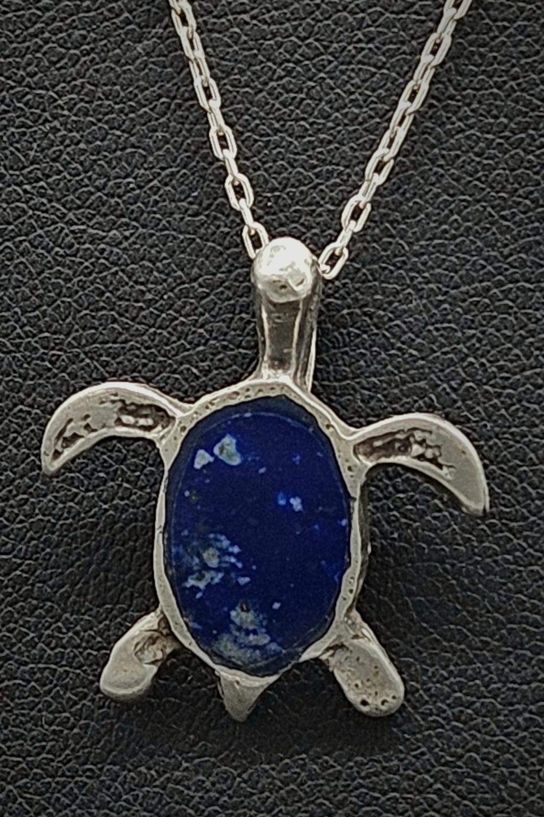 DIJE PLATA LEY 925 TORTUGA LAPISLAZULI.