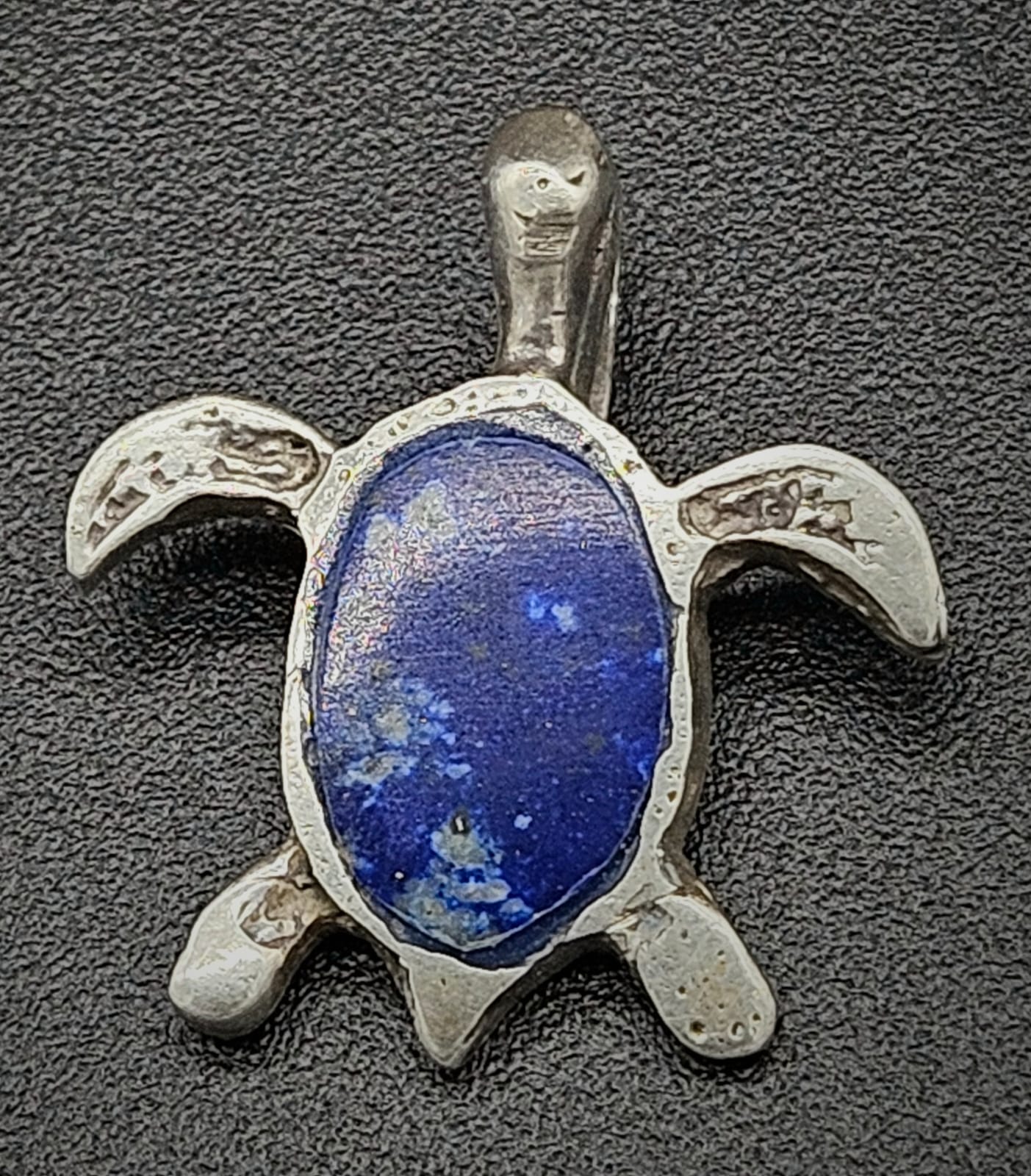 DIJE PLATA LEY 925 TORTUGA LAPISLAZULI.