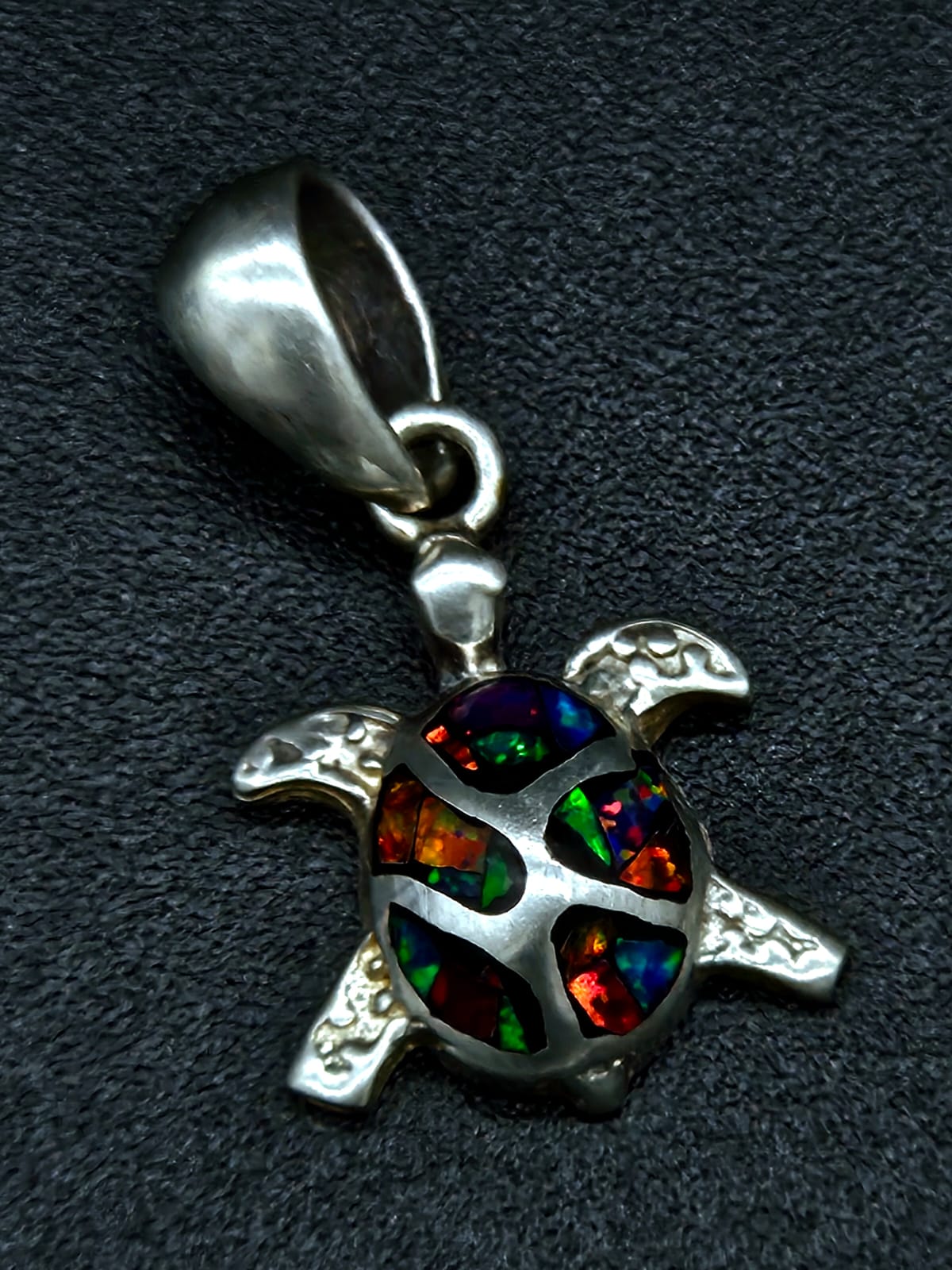 DIJE PLATA LEY 925 TORTUGA OPALO