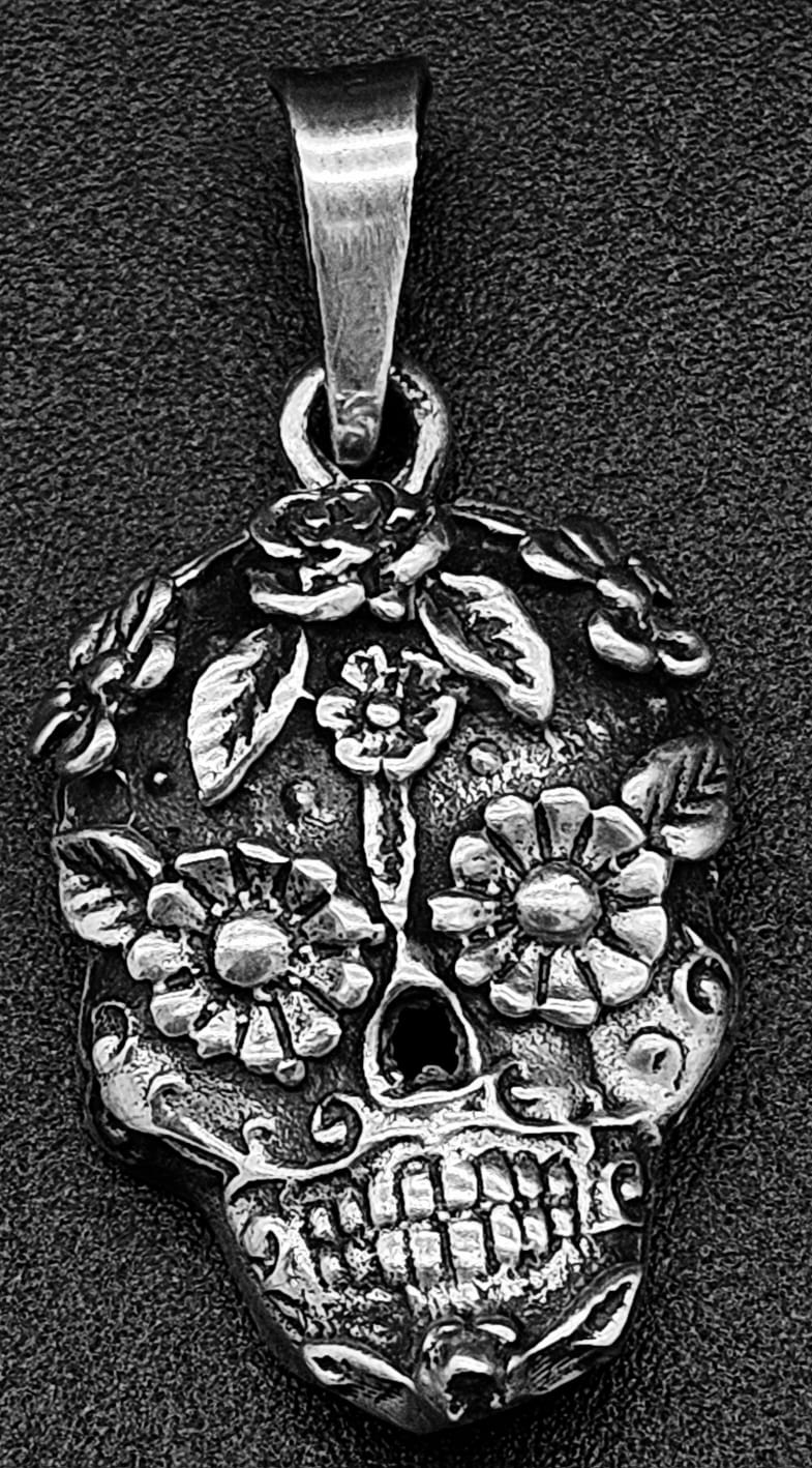 DIJE PLATA LEY 925,CALAVERA