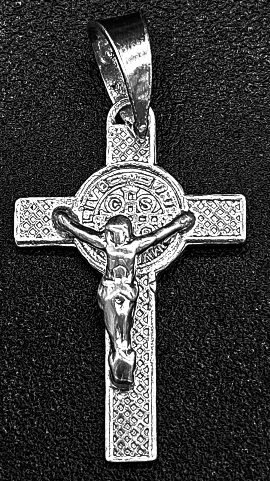 DIJE PLATA LEY 925, CRUZ DE SAN BENITO