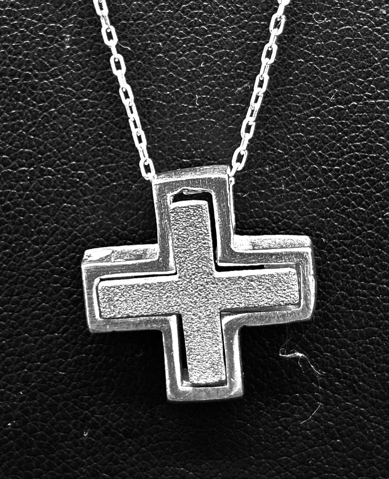 DIJE PLATA LEY 925,CRUZ DIAMANTADA
