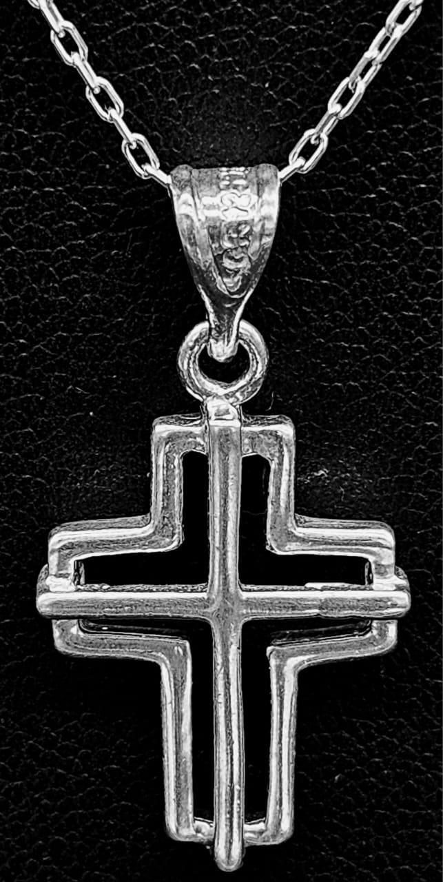 DIJE PLATA LEY 925, CRUZ