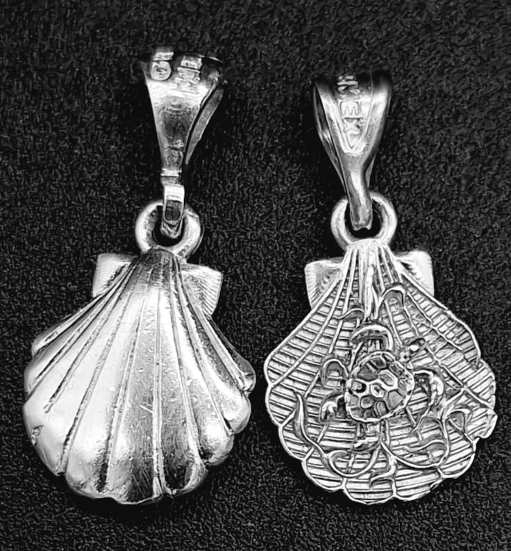 DIJE PLATA LEY 925 , CONCHA DE MAR.