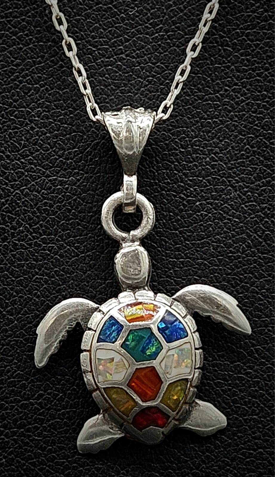 DIJE PLATA LEY 950 TORTUGA OPALO
